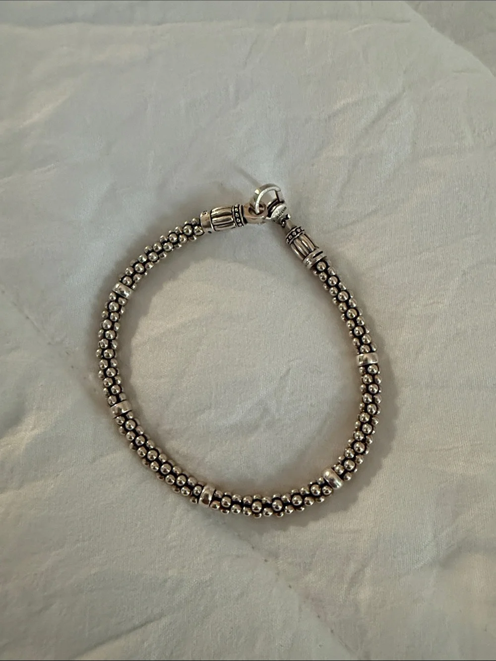 LAGOS Silver Beaded Rope Bracelet
